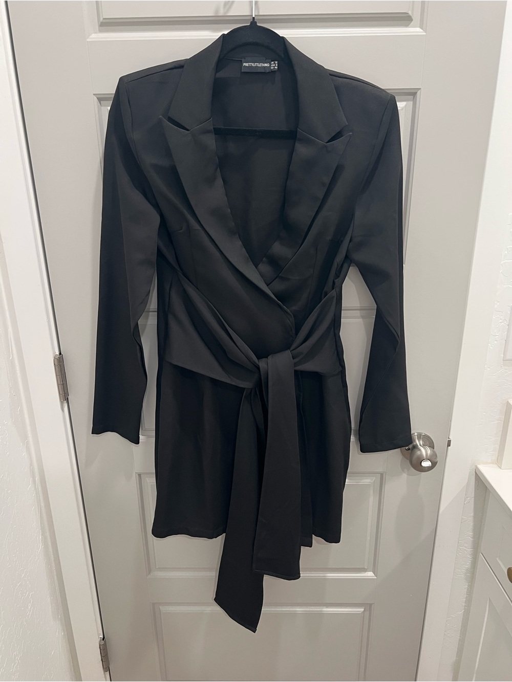 Black Wrap Blazer Mini Dress